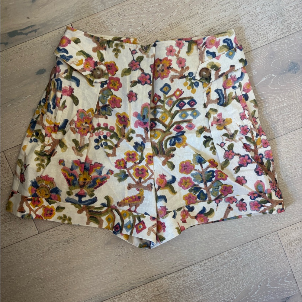 Sezane Floral Shorts